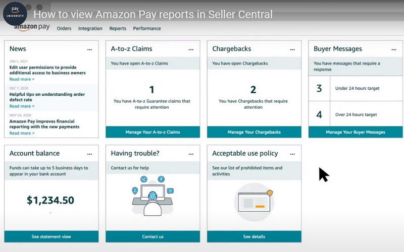amazon pay dashboard