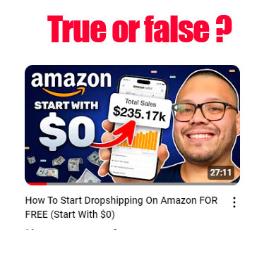 Vídeo «Como começar com dropshipping na Amazon de graça» – mentira ou verdade?